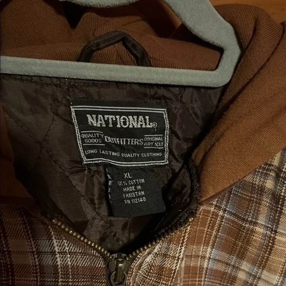 Men's Brown Plaid Jacket - Picture 2 of 4